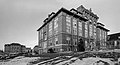 Roberts Hall in 1987. The empty space to the left is where Stone Hall previously stood.