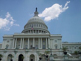 Vertical look from below capitol Hill from the west facade