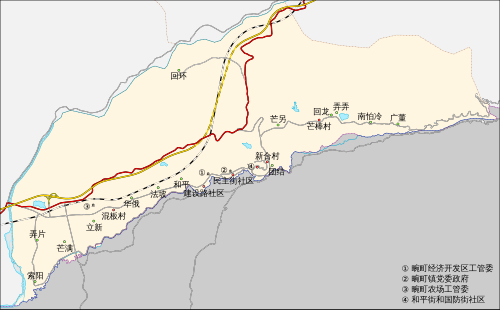 畹町经济开发区下辖地区示意图