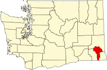 Map of Washington highlighting Garfield County.svg