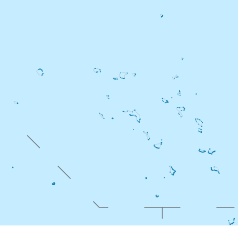 Mapa konturowa Wysp Marshalla, w centrum znajduje się punkt z opisem „Kwajalein”