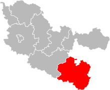 Situation de l'arrondissement dans le département de la Moselle de 1918 à 2014.