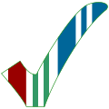 Wikidata transparent logo cut into a checkmark (SVG logo for "Wikidata Check", no text)