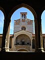 Blick aus dem Palast der Könige von Mallorca auf die Palastkirche