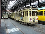 Motorwagen 819 (serie 816-820) met eenassige draaistellen in de uitvoering van de jaren vijftig.