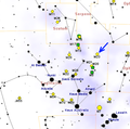 Map showing the location of M23