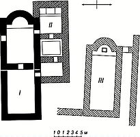 План фундаментов зданий в Судагылане (I — VIII—IX вв., II — VIII—IX вв., III — V—VI вв.)[313]