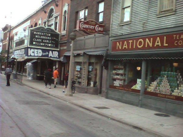 The Biograph Theater redressed for the film Public Enemies.