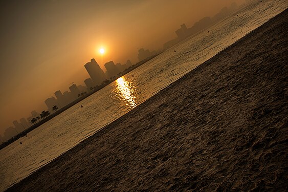 Al Mamzar Beach in Morning