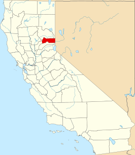 Locatie van Sierra County in Californië