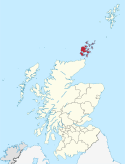 Location map of Orkney Islands.