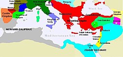 A mediterrán térség a második keresztes hadjárat után, 1173-ban