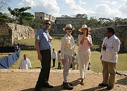 Laura Bush Uxmal Ballcourt.jpg