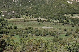 Vue aérienne du cimetière.