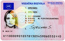 Croatian driving licence 2023 (recto)