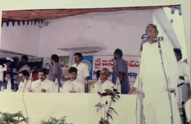 Bodepudi Addressing Jhanmabhumi Program