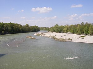 River Lech in Augsburg, southern Germany