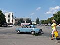 Lenin square in Uman, Ukraine.