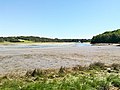 La ria de l'Aven à marée basse vue depuis le sentier littoral GR 34 à hauteur du Hénan.