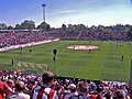 View on the grandstand's opposite and the visitor's area.