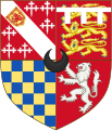 Coat of arms of Howard Earls of Suffolk, with a crescent for difference for a second son.