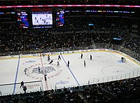 The arena during a Los Angeles Kings game