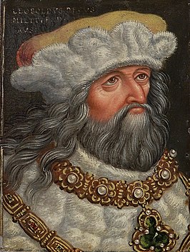 Portret van Leopold I van Habsburg, in de 16e eeuw gemaakt door Antoni Boys.