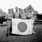 Liberated Canadian POWs arriving in Manilla, Philippines, 1945