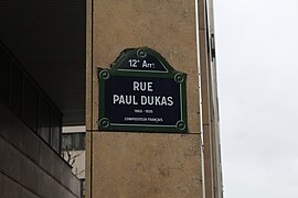 Plaque rue Dukas Paris 1.jpg