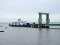 A ferryboat on the River Weser in Germany