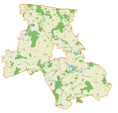 Mapa konturowa gminy wiejskiej Bartoszyce, blisko centrum u góry znajduje się punkt z opisem „Nalikajmy”