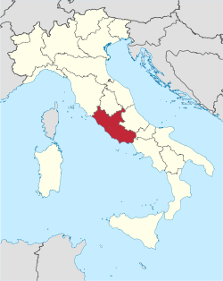 Lazio - Localizzazione