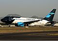 Airbus A318-111 de Mexicana (XA-UBT) en el Aeropuerto Internacional de la Ciudad de México.