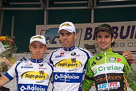 Michael Van Staeyen (2), Pieter Jacobs (1) et Baptiste Planckaert (3).