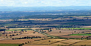 The A5 as it traverses rural Shropshire near Wellington on a new alignment to that of the original Thomas Telford route