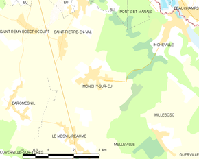 Poziția localității Monchy-sur-Eu
