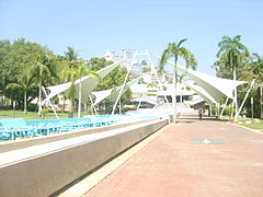 El Teatro Juan Ruiz de Alarcón, ubicado en el Centro Internacional Acapulco, sede del Festival OTI de la Canción 1974.