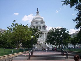 United States capitol: from the west facade below capitol hill