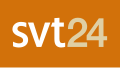 SVT24's fifth and previous logo on a brown rectangle was used until 4 March 2012.