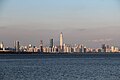 Skyline of Futian District in 2018 as viewed from the Shenzhen Bay Park