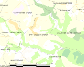 Mapa obce Saint-Gilles-de-Crétot