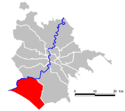 Location of Municipio X of Rome