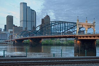 The Smithfield Bridge at dusk