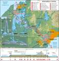 English: Map of the Panama Canal