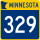 Trunk Highway 329 marker