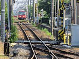 津島方の単線区間