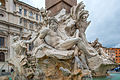 Grupul statuar “Fontana dei Quattro Fiumi” (“Fântâna celor 4 fluvii”) de Gian Lorenzo Bernini