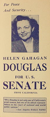 A political flyer, showing a smiling woman.