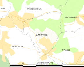 Poziția localității Saint-Maurice