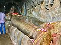 Rock cut Hindu god in Caves.